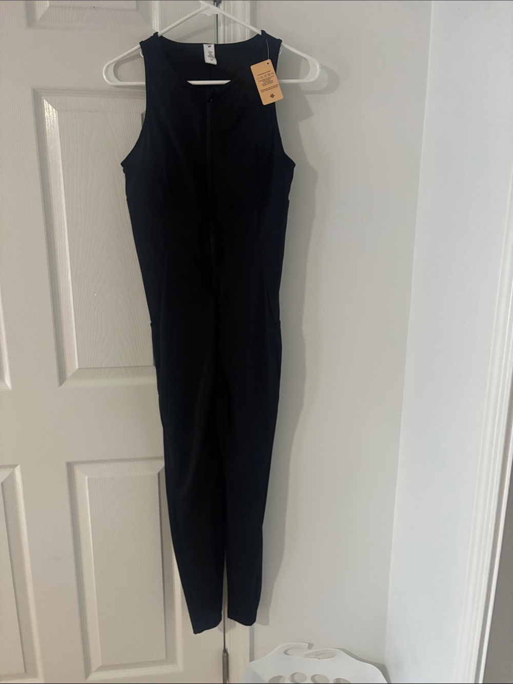 Popilush New with Tags Sleeveless Black Jumpsuit with Sleek Fit, Medium